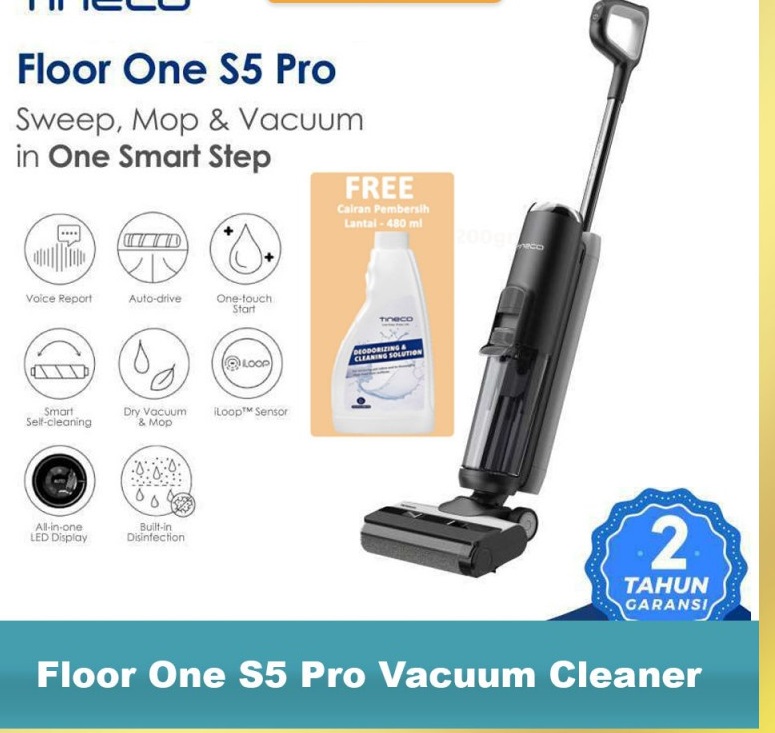 Tineco Floor One S5 PRO Smart Wet Dry Cordless Vacuum Cleaner - AWS