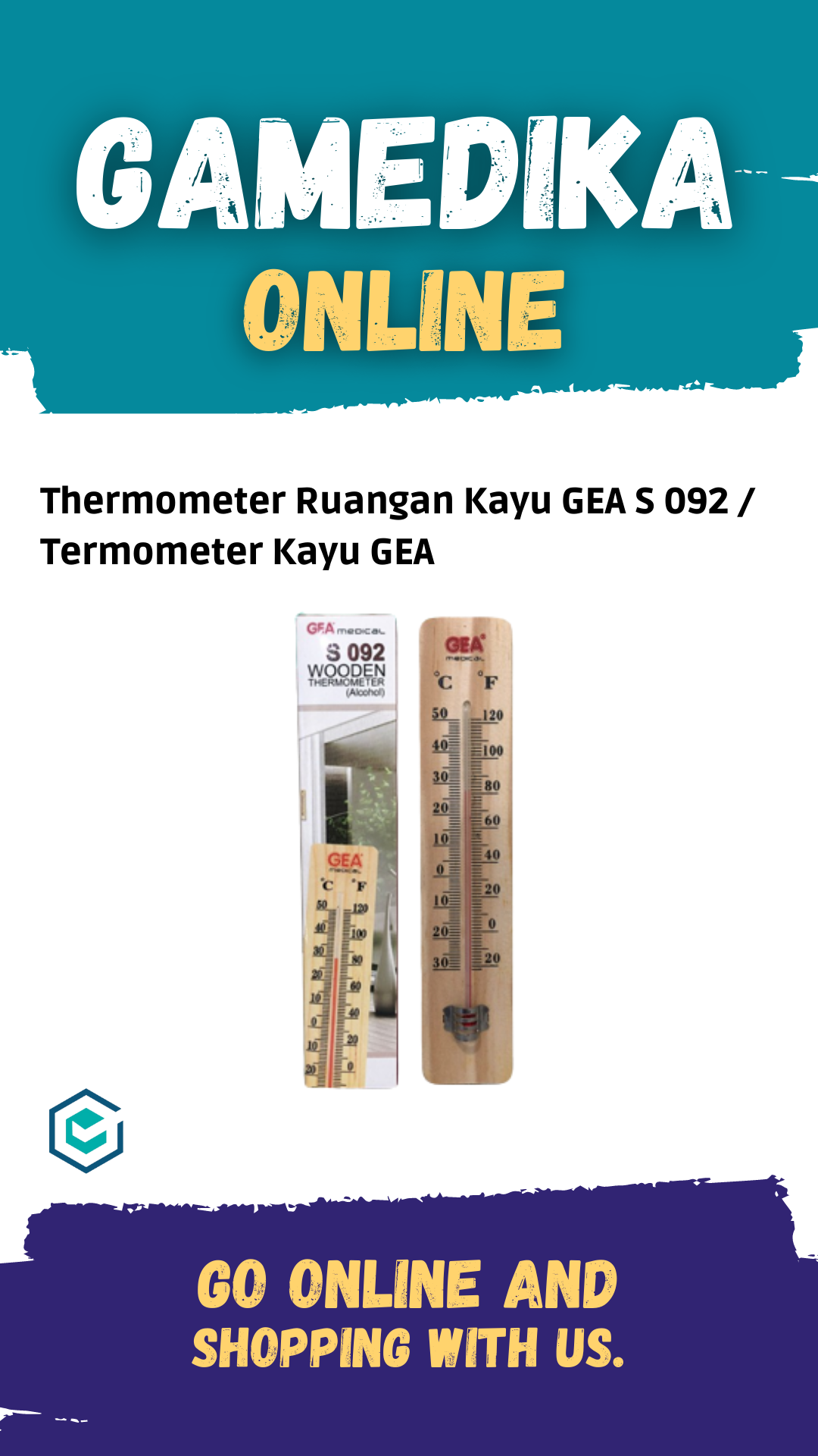 THERMOMETER RUANGAN KAYU GEA S 092