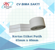 Kertas Etiket Putih 65 mm x 40 mm