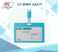 Bantex ID CARD Landscape + Clip SKYBLUE