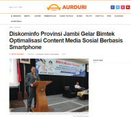 Diskominfo Provinsi Jambi Gelar Bimtek Optimalisasi Content Media Sosial Berbasis Smartphone