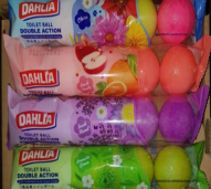 DAHLIA KAMPER KAPUR BARUS PENGHARUM PEWANGI KAMAR MANDI CLASSIC TOILET BALL 5 PCS WARNA