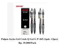 Pulpen Joyko Gel Cetek Q Gel G P-265 (1pak -12pcs)