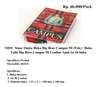 SIDU Sinar Dunia Buku Big Boss Campus 50 (Pak) / Buku Tulis Big Boss Campus 50 Lembar 1pak isi 10 buku