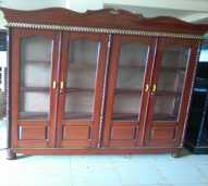 Lemari Buku 4 Pintu Kaca