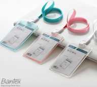 Bantex ID Card Transparant Potrait + lanyard