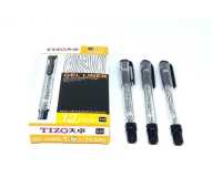 pulpen tizo gel ink 10 black (isi 12)